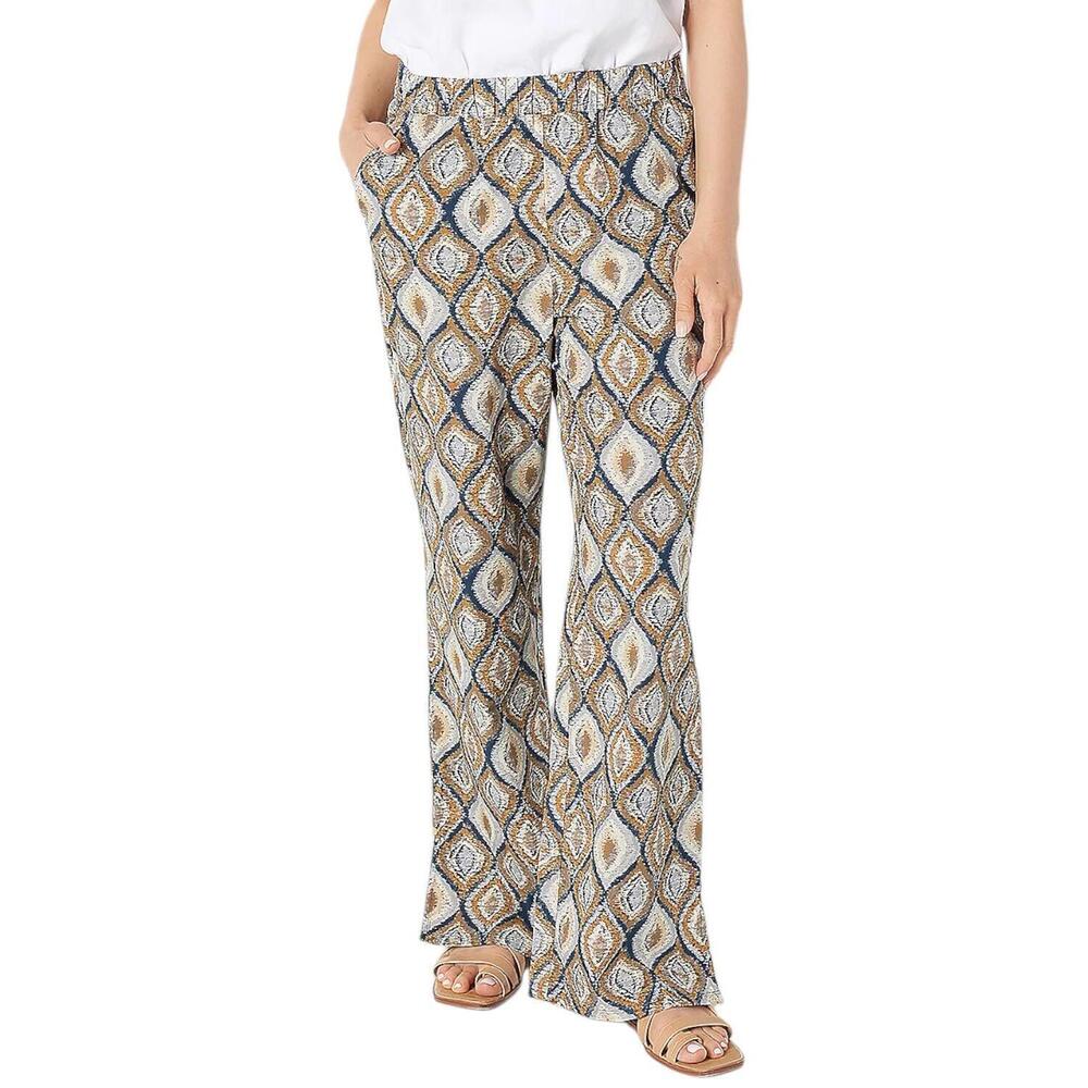 AmberNoon II by Dr. Erum Ilyas Beach Pant with Pockets Black Multi - Regular